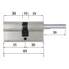 ISEO cilindro a profilo europeo R6 Plus mm 65 (35.30) gambo rasabile 36 mm