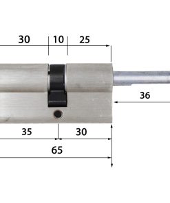 ISEO cilindro a profilo europeo R6 Plus mm 65 (35.30) gambo rasabile 36 mm