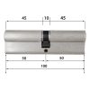 ISEO cilindro a profilo europeo R6 Plus mm 100(50.50) chiave/chiave